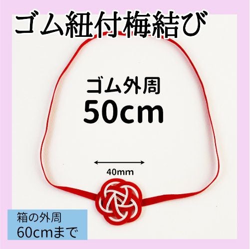 ゴム紐付水引梅結び／ゴム紐円周50cm 100個入 | 《公式》老舗水引屋